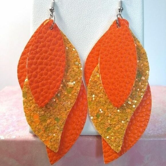 Tangerine Dream Layered Drop Earrings - Picture 1 of 5